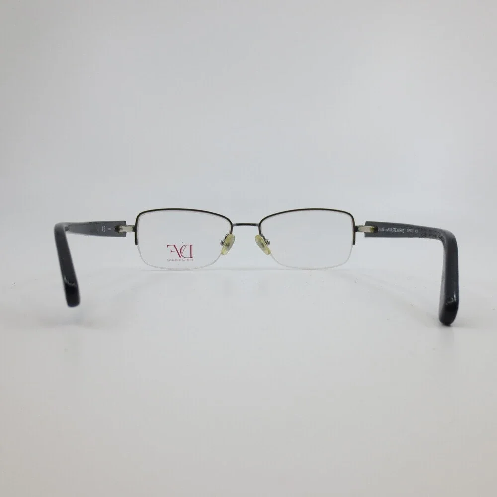 Diane von Furstenberg DVF8033 403 Navy Purple Semi Rimless Eyeglasses 50-16-135